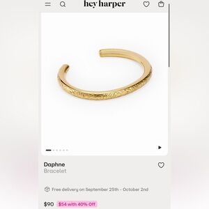 Hey Harper 14k Gold PVD Daphne Bracelet- new-